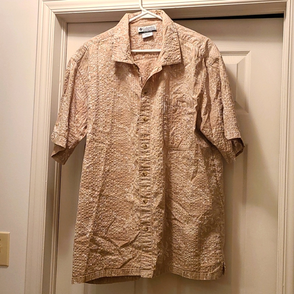 Columbia Floral Hawaiian Button Front Shirt Size XXL